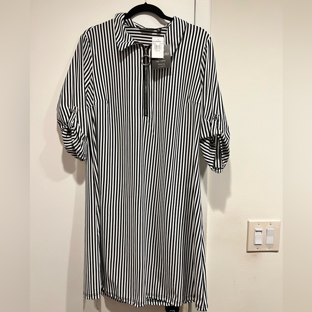 Mlle Gabrielle Striped shirt dress